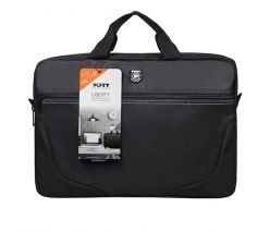 Torbica PORT Liberty III 17,3", trendy urbani design črne barve, sprednji predal - 202323