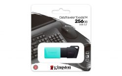 USB disk Kingston 256GB DT Exodia M, 3.2 Gen1, črno zelen, drsni priključek - DTXM/256GB