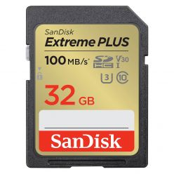 SDHC 32GB SANDISK EXTREME PLUS, 100/60MB/s, UHS-I, C10, U3, V30 - SDSDXWT-032G-GNCIN
