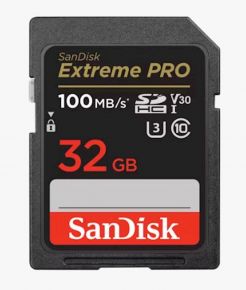SDHC SANDISK 32GB EXTREME PRO, 100/90MB/s, UHS-I, U3, C10, V30 - SDSDXXO-032G-GN4IN
