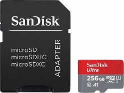 SDXC SANDISK MICRO 256GB ULTRA, 150MB/s, UHS-I, C10, A1, adapter - SDSQUAC-256G-GN6MA