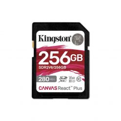 SDXC KINGSTON 128GB Canvas REACT Plus, 280/150MB/s, UHS-II, C10, U3, V60, 4K - SDR2V6/256GB