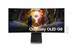 Monitor Samsung 34" OLED G85SD Odyssey G8 ukrivljen, 3440x1440, 2x HDMI, DP, USB, Wi-Fi - LS34DG850SUXDU
