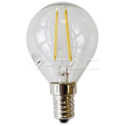 LAMPADINA LED V-Tac E14 2W=20W MINIGLOBO P45 FILAMENTO VT-1896