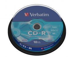 CD-R Verbatim 700MB 80 Min Extra Protection tortica 10 kosov 43437