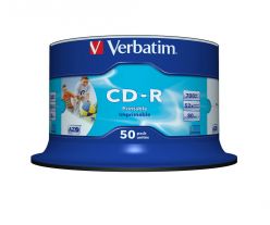 CD-R VERBATIM Fullface Inkjet Printable NO ID tortica 50 kosov 