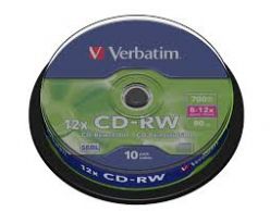 VERBATIM CD-RW 8x/12x tortica 10 kosov 43480