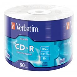 CD-R VERBATIM 700MB 52X Datalife Extra Protection in Shrink 50 kosov  