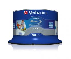 BD-R VERBATIM SL DATALIFE 25GB 6x WIDE INKJET PRINTABLE TORTICA 50 KOSOV
