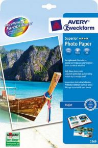 AVERY Zweckform Carta Fotografica Superior A4 200G Glossy Lucida Inkjet 25 fogli 2569