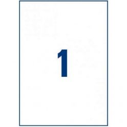 ETICHETTE ADESIVE A4 210X297 GLOSSY 50FOGLI S-101