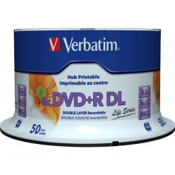VERBATIM DVD+R DOUBLE LAYER 8.5GB 8X INKJET PRINTABLE tortica 50 kosov  97693