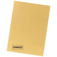 CARTELLA IN CARTONE A4 250G SENZA LEMBI GIALLA STAPLES