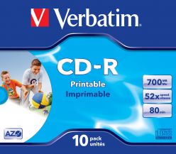 Verbatim CD-R Printable AZO 700MB 52x in Jewel Case paket 10 kosov 43325