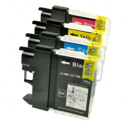 Cartuccia compatibile LC980/1100 BK Nero stampante Brother DCP 145C 165C 195C 365CN MFC 375CW 250C 255CW 290C 295CN LC980