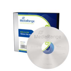 MediaRange DVD-R 4.7GB 16x – Paket 5 kosov v Slimcase embalaži, prazni DVD-ji za shranjevanje in zapisovanje.