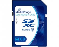 SCHEDA SDXC 64GB C10 60MB/s,15MB/s MEDIARANGE MR965