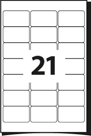 ETICHETTE ADESIVE 21 pz 63,5X38,1 100FOGLI A4 S-28