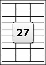 ETICHETTE ADESIVE 27 pz 70X32 100FOGLI A4 S-42