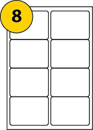 ETICHETTE ADESIVE 8 pz  97X67,7 100FOGLI A4 S-62