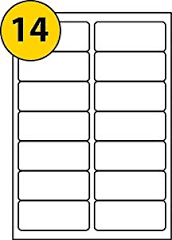 ETICHETTE ADESIVE 14 pz 105X41 100FOGLI A4 PER RACCOGLITORI S-93