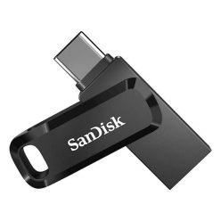 USB C & USB disk SanDisk 128GB Ultra Dual GO, 3.1/3.0, b do 150 MB/s, črn - SDDDC3-128G-G46